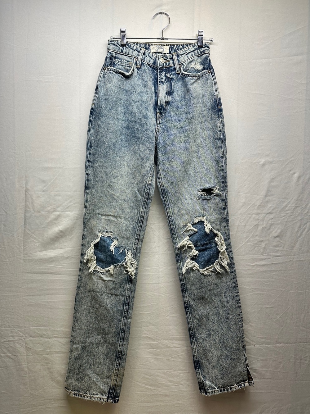 Men's kit Distressed Light Wash Jeans - Casual Ripped Denim
